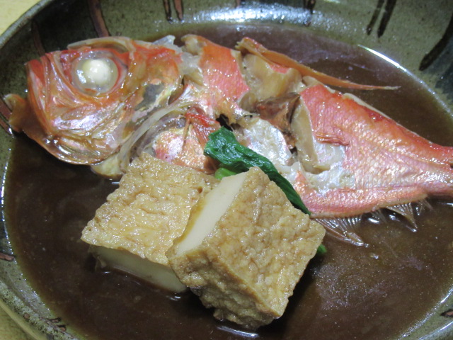 季節の魚の煮付け「コースメニュー」　Simmered fishes in flavored